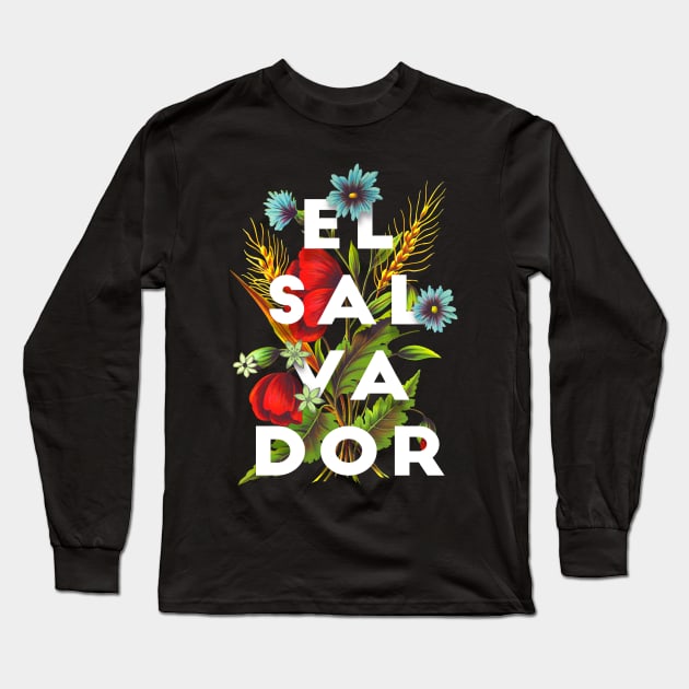 El Salvador Proud Flag, El Salvador gift heritage, Salvadorian girl Boy Friend Salvadoreño Long Sleeve T-Shirt by JayD World